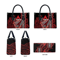 Aotearoa Iwi Ngapuhi Leather Bag NZ Maori Humpback Whale Taniko Motifs