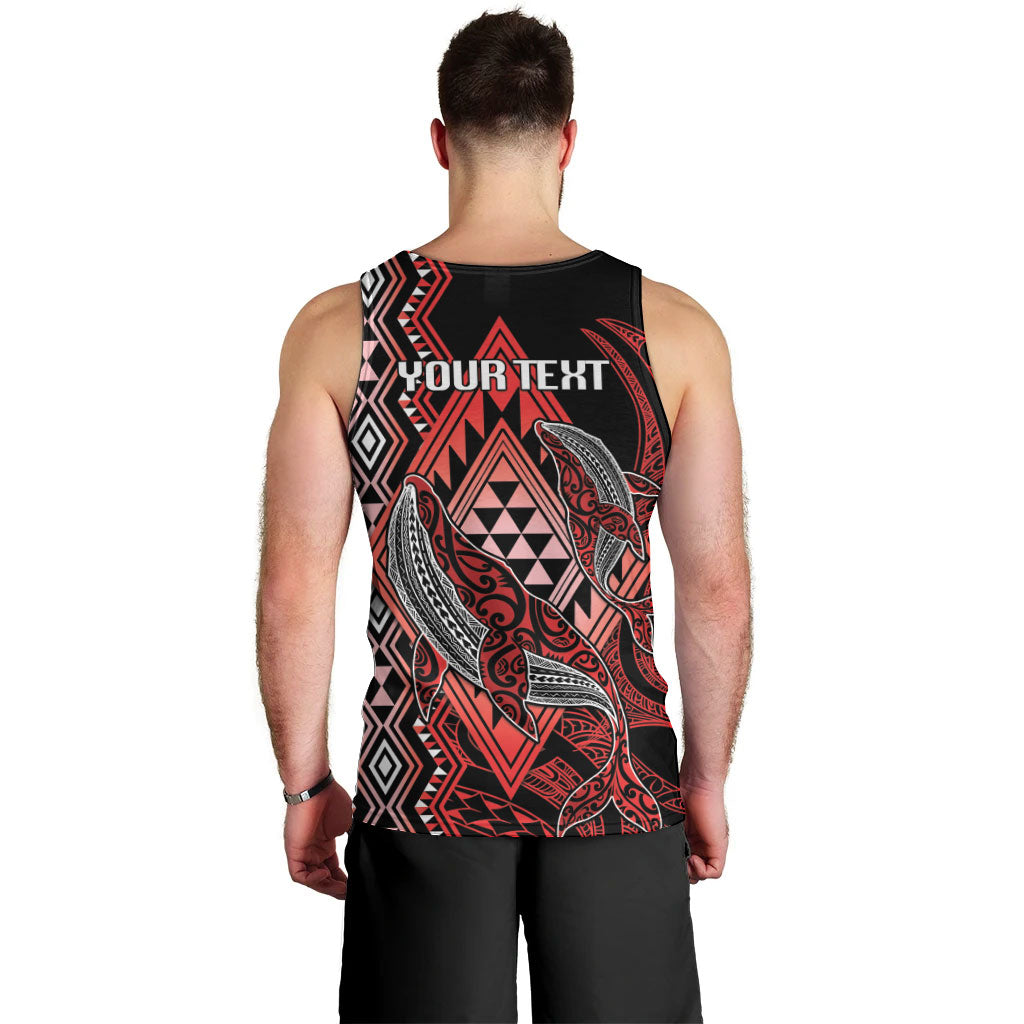 Aotearoa Iwi Ngapuhi Personalised Men Tank Top NZ Maori Humpback Whale Taniko Motifs