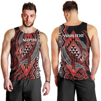 Aotearoa Iwi Ngapuhi Personalised Men Tank Top NZ Maori Humpback Whale Taniko Motifs