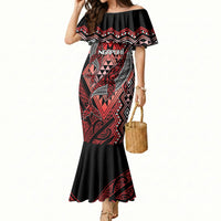 Aotearoa Iwi Ngapuhi Personalised Mermaid Dress NZ Maori Humpback Whale Taniko Motifs