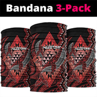 Aotearoa Iwi Ngapuhi Neck Gaiter NZ Maori Humpback Whale Taniko Motifs