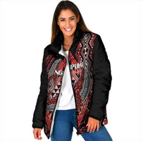 Aotearoa Iwi Ngapuhi Personalised Padded Jacket NZ Maori Humpback Whale Taniko Motifs