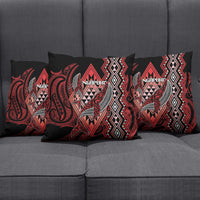 Aotearoa Iwi Ngapuhi Pillow Cover NZ Maori Humpback Whale Taniko Motifs