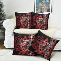 Aotearoa Iwi Ngapuhi Pillow Cover NZ Maori Humpback Whale Taniko Motifs