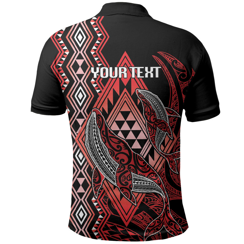 Aotearoa Iwi Ngapuhi Personalised Polo Shirt NZ Maori Humpback Whale Taniko Motifs