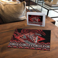 Aotearoa Iwi Ngapuhi Puzzle NZ Maori Humpback Whale Taniko Motifs