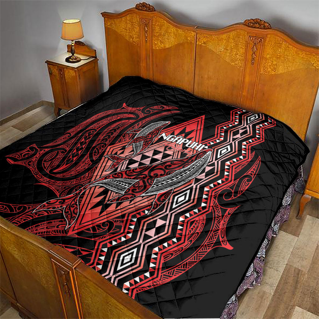 Aotearoa Iwi Ngapuhi Quilt NZ Maori Humpback Whale Taniko Motifs
