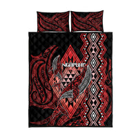 Aotearoa Iwi Ngapuhi Quilt Bed Set NZ Maori Humpback Whale Taniko Motifs