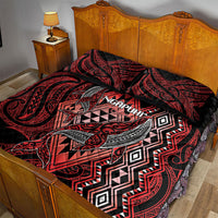 Aotearoa Iwi Ngapuhi Quilt Bed Set NZ Maori Humpback Whale Taniko Motifs
