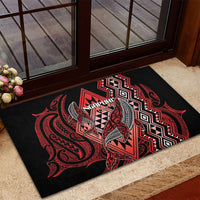 Aotearoa Iwi Ngapuhi Rubber Doormat NZ Maori Humpback Whale Taniko Motifs