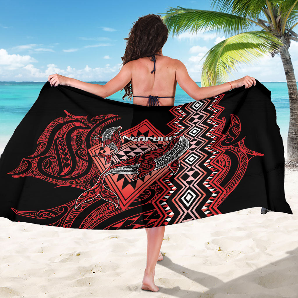 Aotearoa Iwi Ngapuhi Sarong NZ Maori Humpback Whale Taniko Motifs