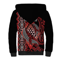 Aotearoa Iwi Ngapuhi Personalised Sherpa Hoodie NZ Maori Humpback Whale Taniko Motifs
