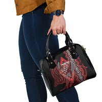 Aotearoa Iwi Ngapuhi Shoulder Handbag NZ Maori Humpback Whale Taniko Motifs