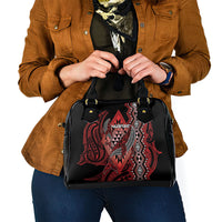 Aotearoa Iwi Ngapuhi Shoulder Handbag NZ Maori Humpback Whale Taniko Motifs