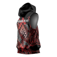 Aotearoa Iwi Ngapuhi Personalised Sleeveless Hoodie NZ Maori Humpback Whale Taniko Motifs