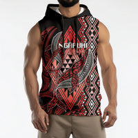 Aotearoa Iwi Ngapuhi Personalised Sleeveless Hoodie NZ Maori Humpback Whale Taniko Motifs