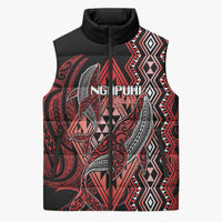 Aotearoa Iwi Ngapuhi Personalised Sleeveless Puffer Jacket NZ Maori Humpback Whale Taniko Motifs