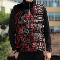 Aotearoa Iwi Ngapuhi Personalised Sleeveless Puffer Jacket NZ Maori Humpback Whale Taniko Motifs