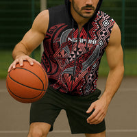 Aotearoa Iwi Ngapuhi Personalised Sleeveless Zip Hoodie NZ Maori Humpback Whale Taniko Motifs