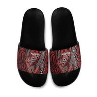 Aotearoa Iwi Ngapuhi Slide Sandals NZ Maori Humpback Whale Taniko Motifs