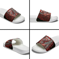 Aotearoa Iwi Ngapuhi Slide Sandals NZ Maori Humpback Whale Taniko Motifs