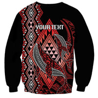 Aotearoa Iwi Ngapuhi Personalised Sweatshirt NZ Maori Humpback Whale Taniko Motifs