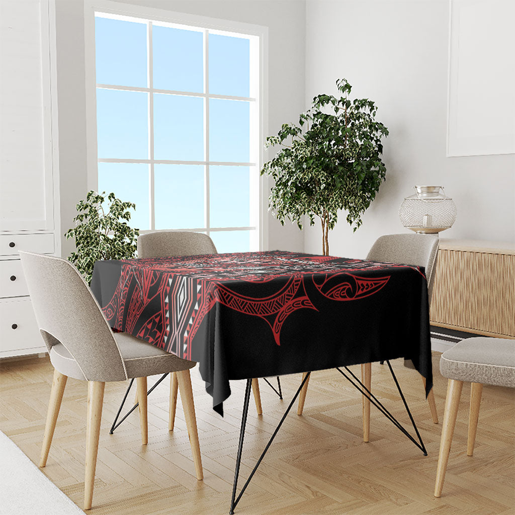 Aotearoa Iwi Ngapuhi Tablecloth NZ Maori Humpback Whale Taniko Motifs
