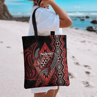 Aotearoa Iwi Ngapuhi Tote Bag NZ Maori Humpback Whale Taniko Motifs