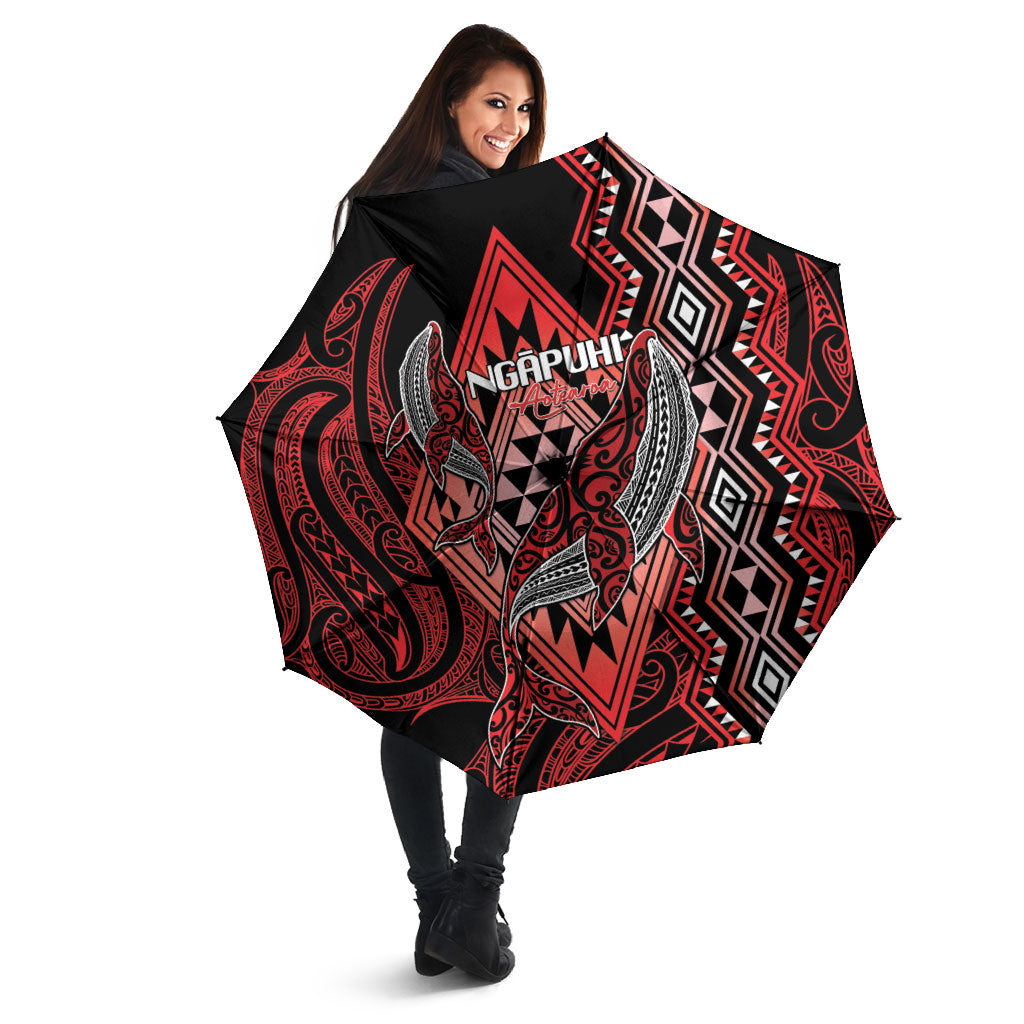 Aotearoa Iwi Ngapuhi Umbrella NZ Maori Humpback Whale Taniko Motifs