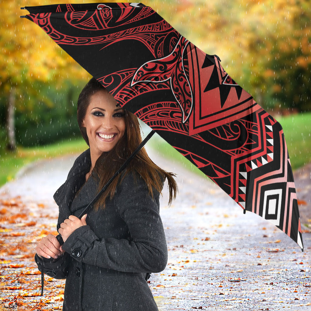 Aotearoa Iwi Ngapuhi Umbrella NZ Maori Humpback Whale Taniko Motifs