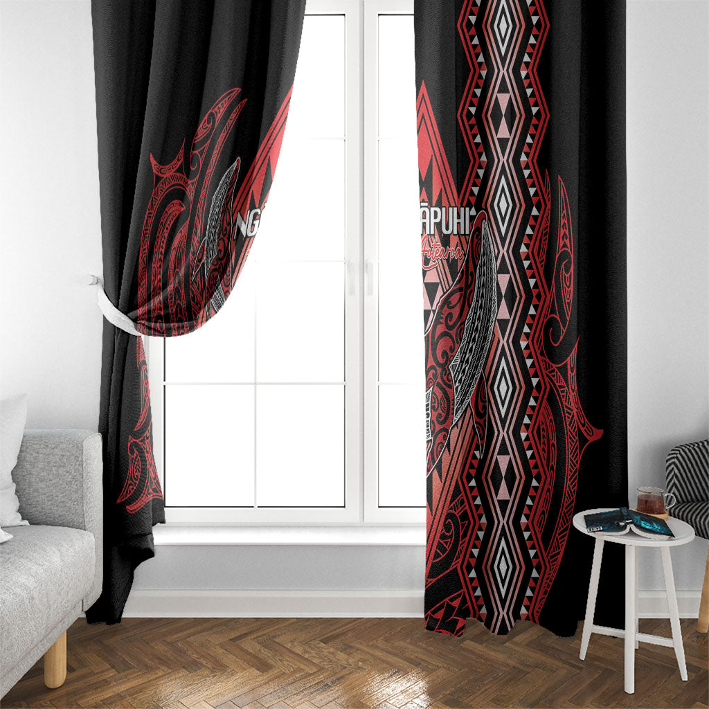Aotearoa Iwi Ngapuhi Window Curtain NZ Maori Humpback Whale Taniko Motifs