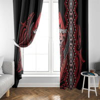 Aotearoa Iwi Ngapuhi Window Curtain NZ Maori Humpback Whale Taniko Motifs