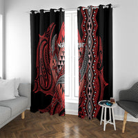 Aotearoa Iwi Ngapuhi Window Curtain NZ Maori Humpback Whale Taniko Motifs