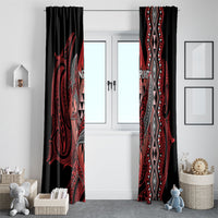 Aotearoa Iwi Ngapuhi Window Curtain NZ Maori Humpback Whale Taniko Motifs