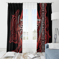 Aotearoa Iwi Ngapuhi Window Curtain NZ Maori Humpback Whale Taniko Motifs