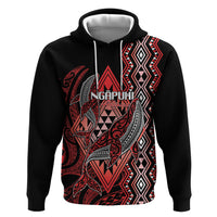 Aotearoa Iwi Ngapuhi Personalised Zip Hoodie NZ Maori Humpback Whale Taniko Motifs