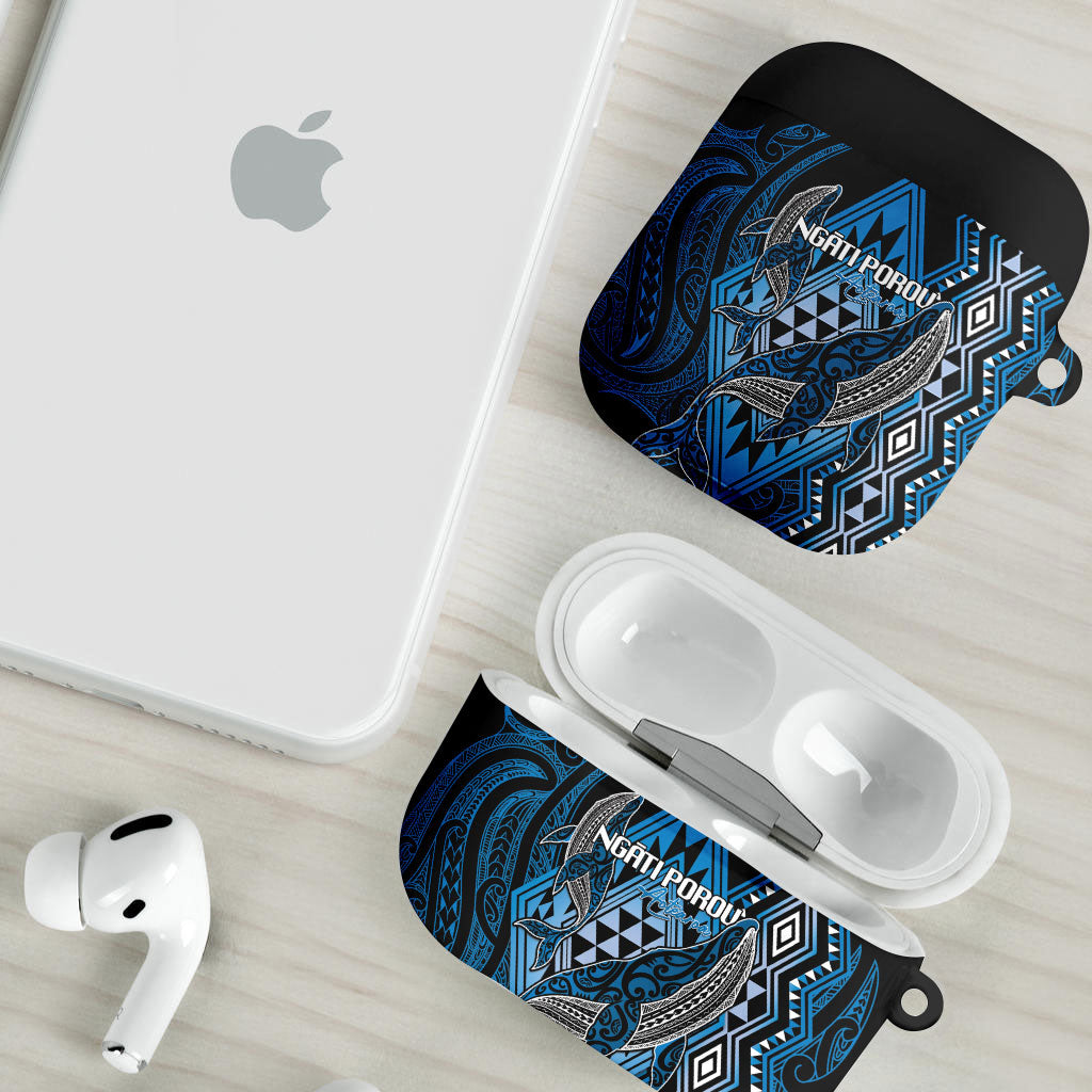 Aotearoa Iwi Ngati Porou AirPods Case NZ Maori Humpback Whale Taniko Motifs