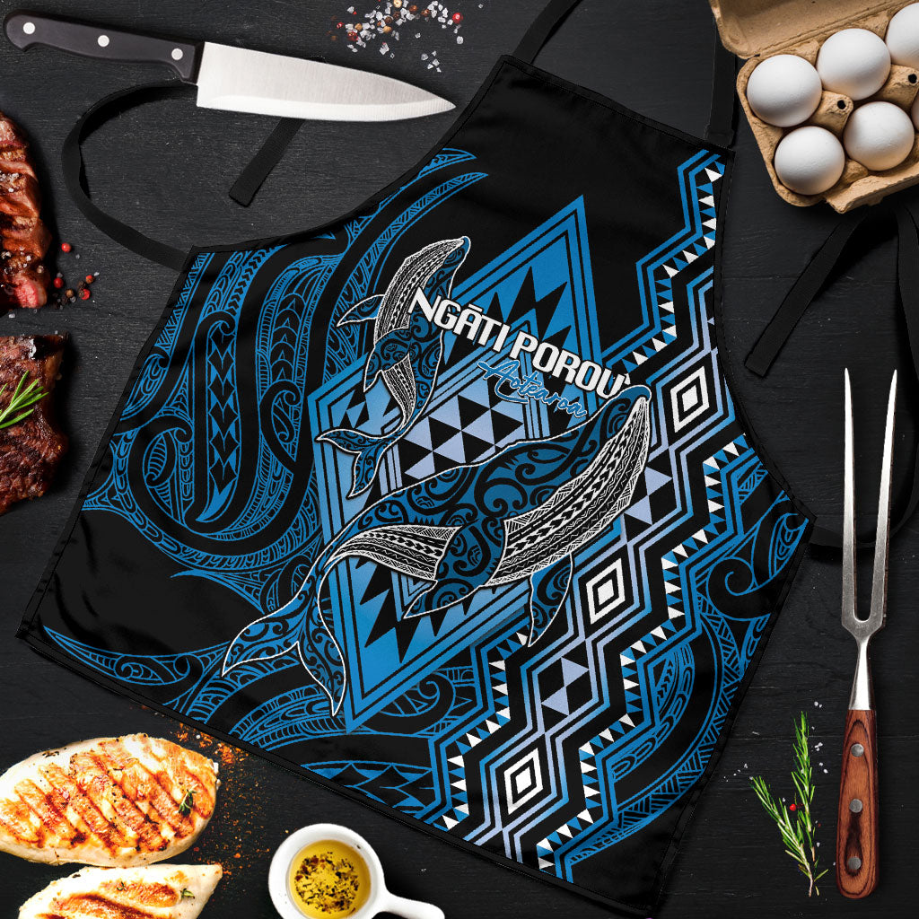 Aotearoa Iwi Ngati Porou Apron NZ Maori Humpback Whale Taniko Motifs