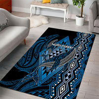 Aotearoa Iwi Ngati Porou Area Rug NZ Maori Humpback Whale Taniko Motifs