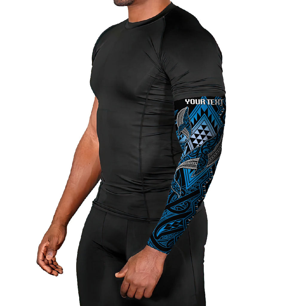 Aotearoa Iwi Ngati Porou Personalised Arm Sleeves NZ Maori Humpback Whale Taniko Motifs