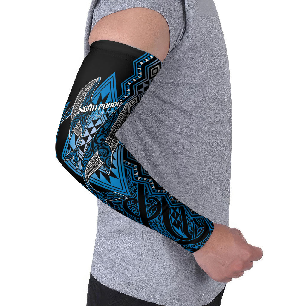 Aotearoa Iwi Ngati Porou Personalised Arm Sleeves NZ Maori Humpback Whale Taniko Motifs
