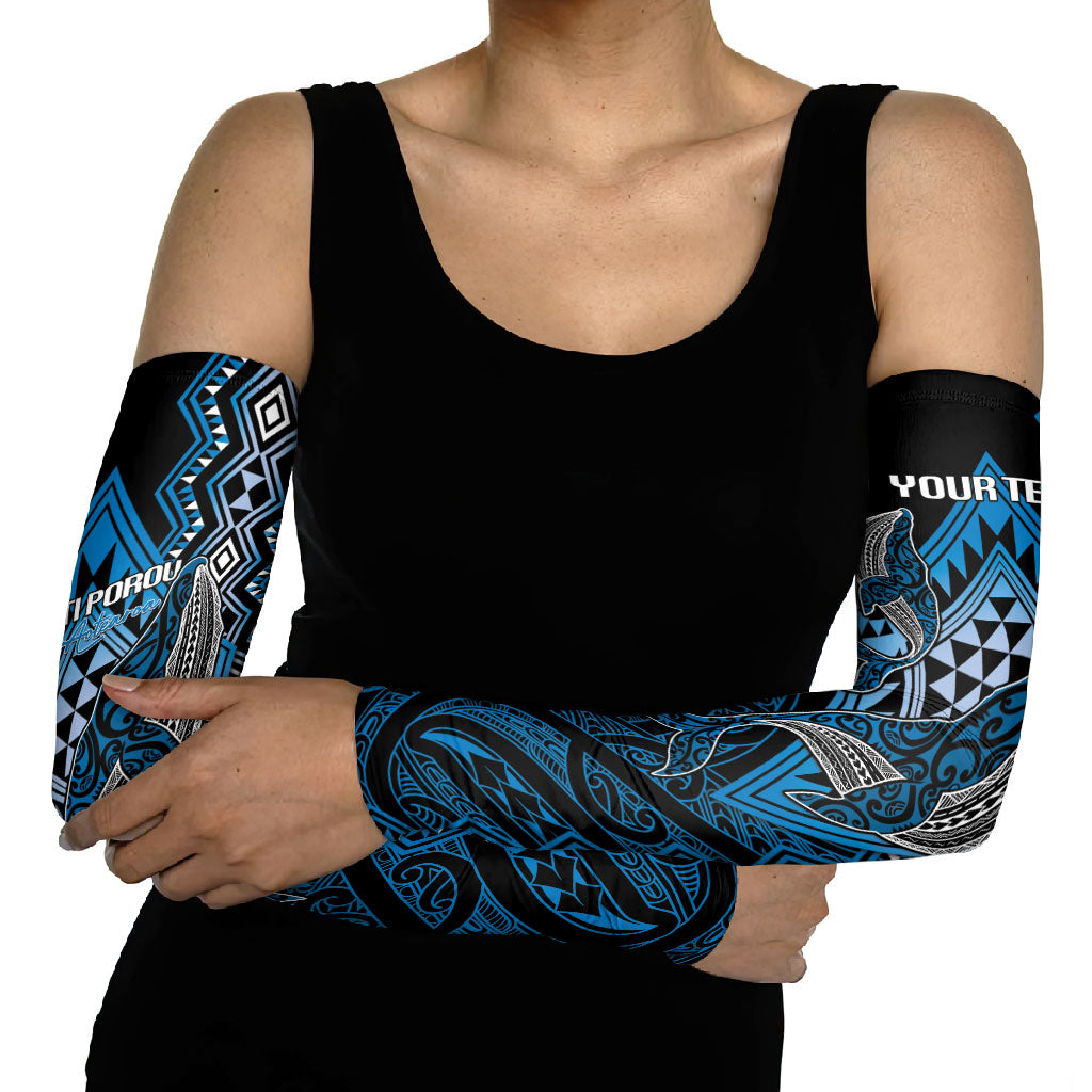 Aotearoa Iwi Ngati Porou Personalised Arm Sleeves NZ Maori Humpback Whale Taniko Motifs