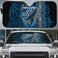 Aotearoa Iwi Ngati Porou Auto Sun Shade NZ Maori Humpback Whale Taniko Motifs
