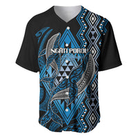 Aotearoa Iwi Ngati Porou Personalised Baseball Jersey NZ Maori Humpback Whale Taniko Motifs