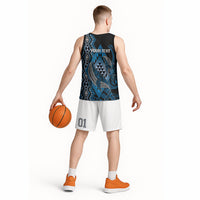 Aotearoa Iwi Ngati Porou Personalised Basketball Jersey NZ Maori Humpback Whale Taniko Motifs