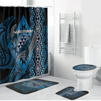 Aotearoa Iwi Ngati Porou Bathroom Set NZ Maori Humpback Whale Taniko Motifs