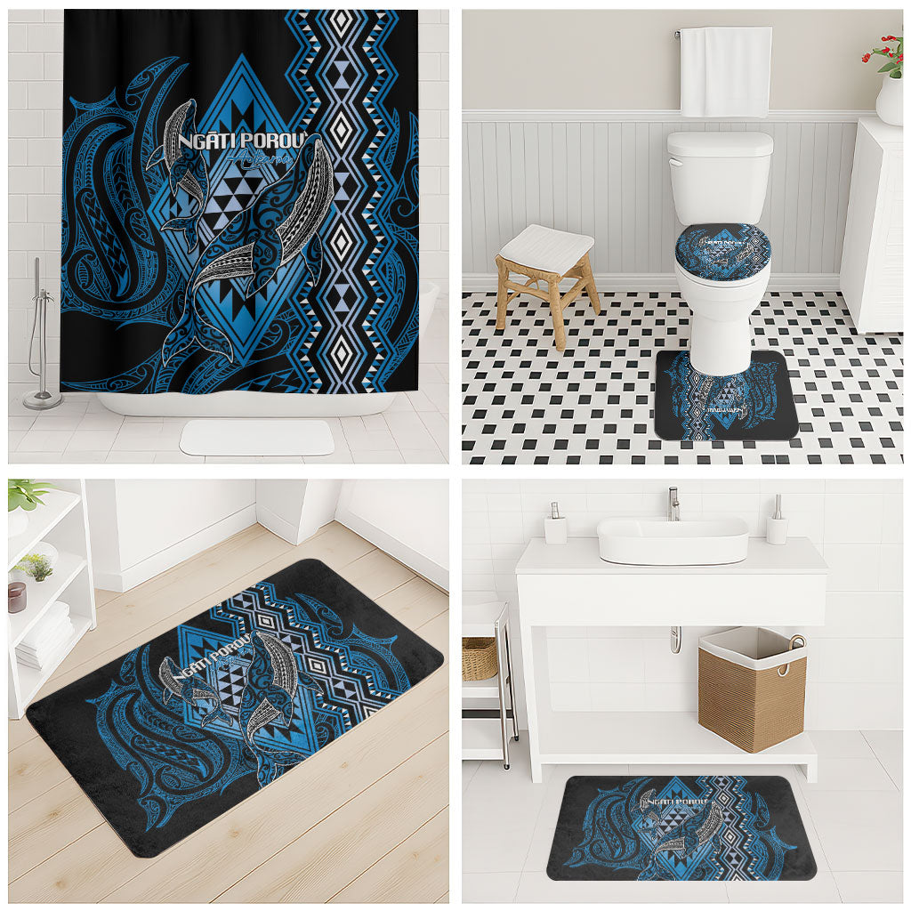 Aotearoa Iwi Ngati Porou Bathroom Set NZ Maori Humpback Whale Taniko Motifs