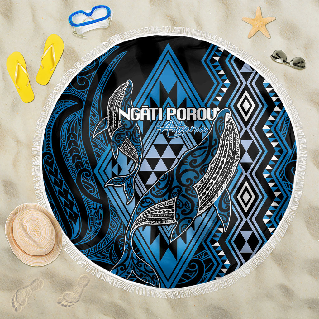 Aotearoa Iwi Ngati Porou Beach Blanket NZ Maori Humpback Whale Taniko Motifs