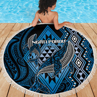 Aotearoa Iwi Ngati Porou Beach Blanket NZ Maori Humpback Whale Taniko Motifs