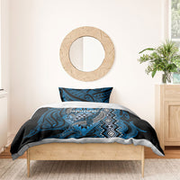 Aotearoa Iwi Ngati Porou Bedding Set NZ Maori Humpback Whale Taniko Motifs